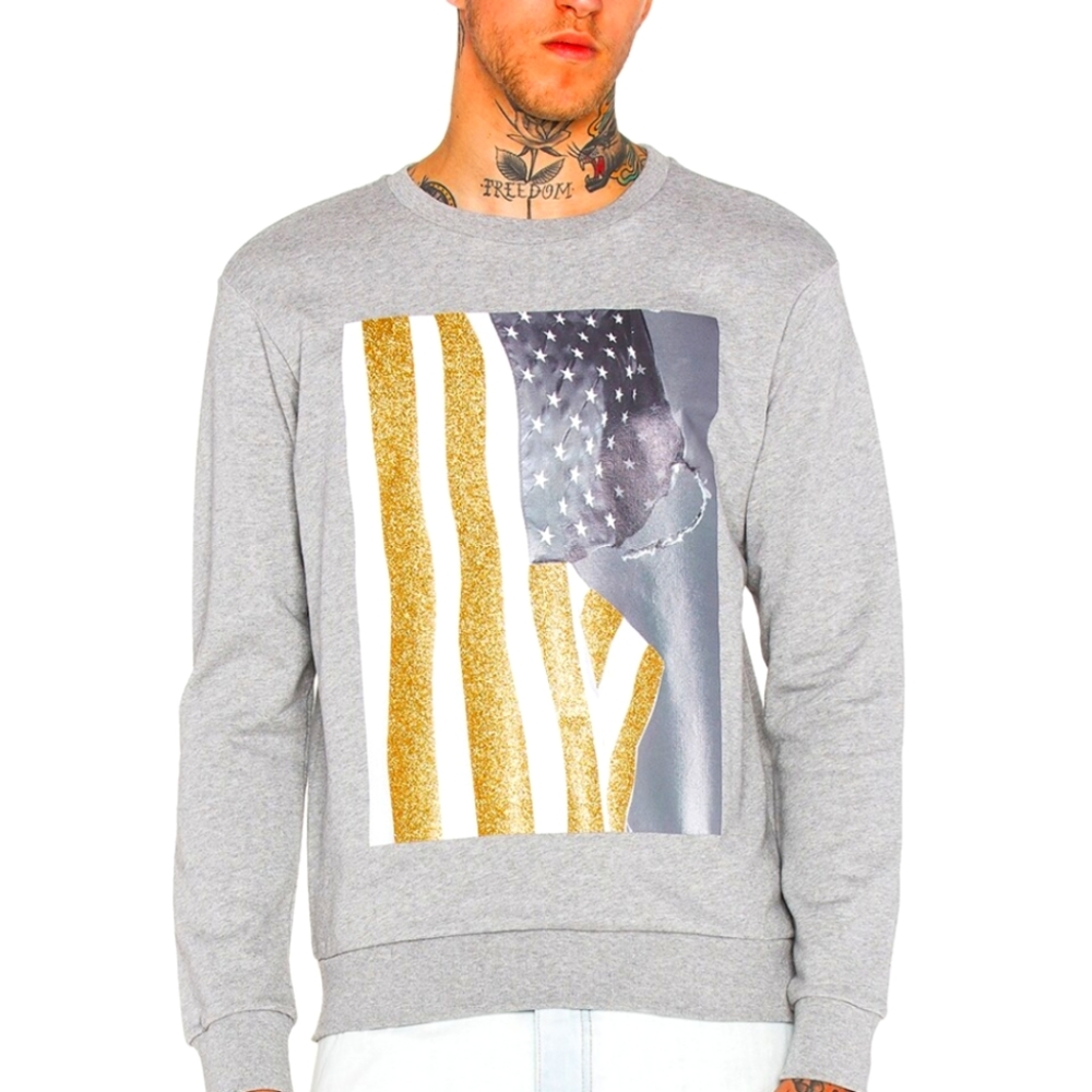 Flag Crewneck Sweatshirt NWOT